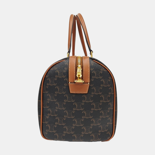Coated Canvas Shoulder Bag Black