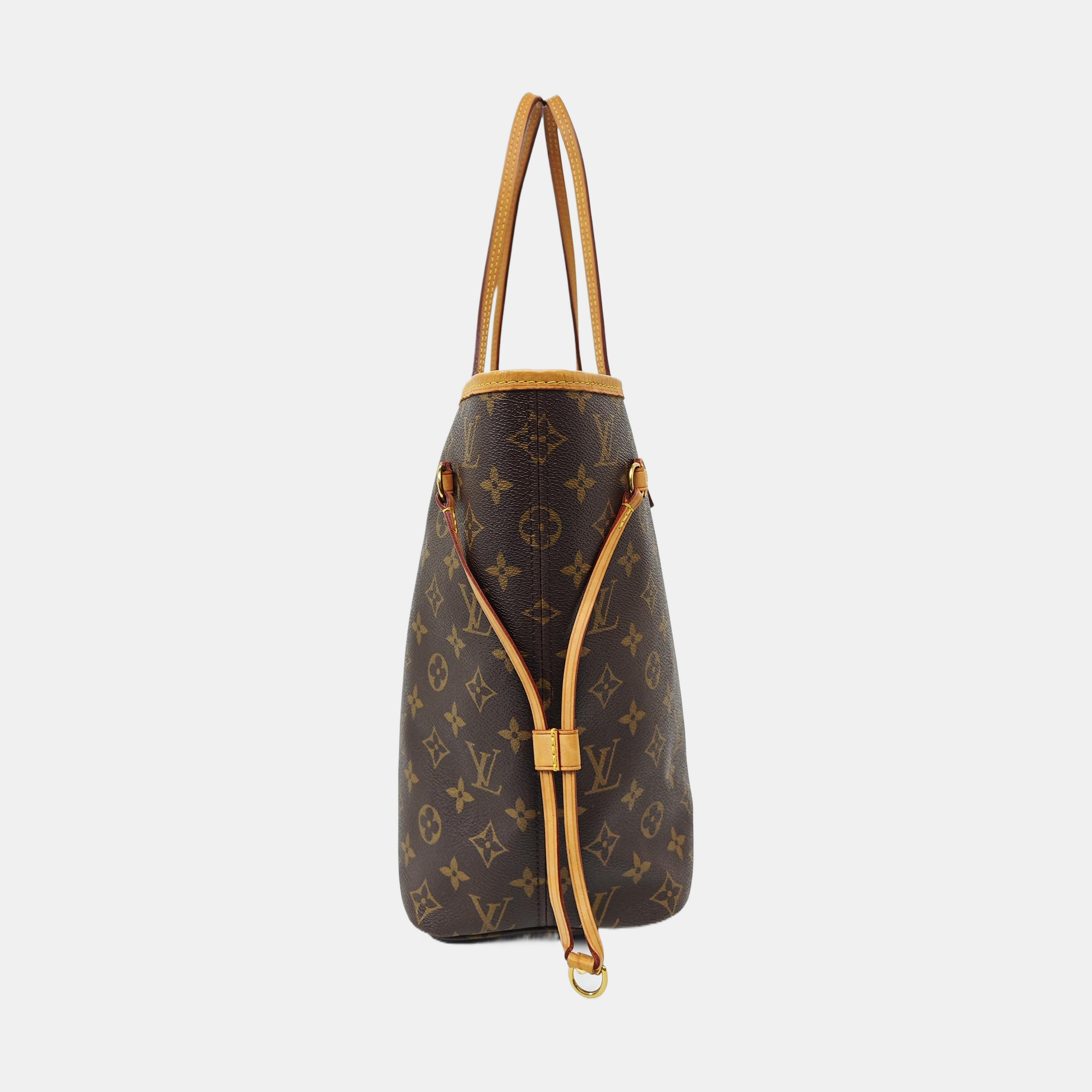 NEVERFULL MM Monogram Coated Canvas Brown