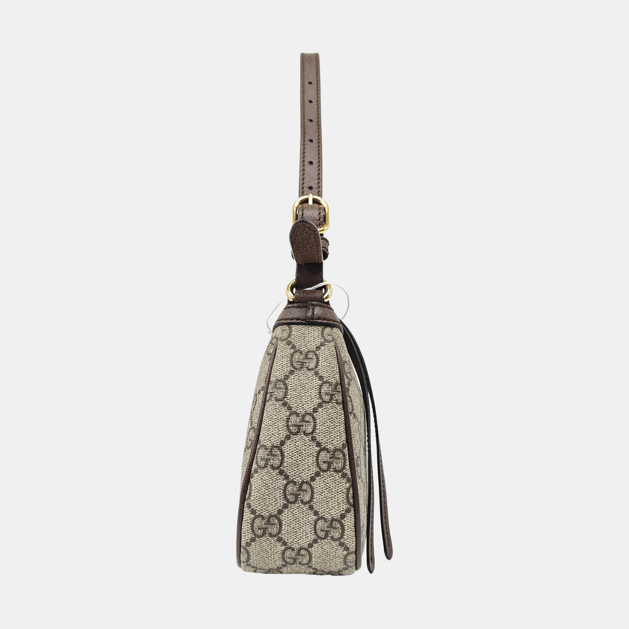 Ophidia Small Monogram Coated Canvas Brown