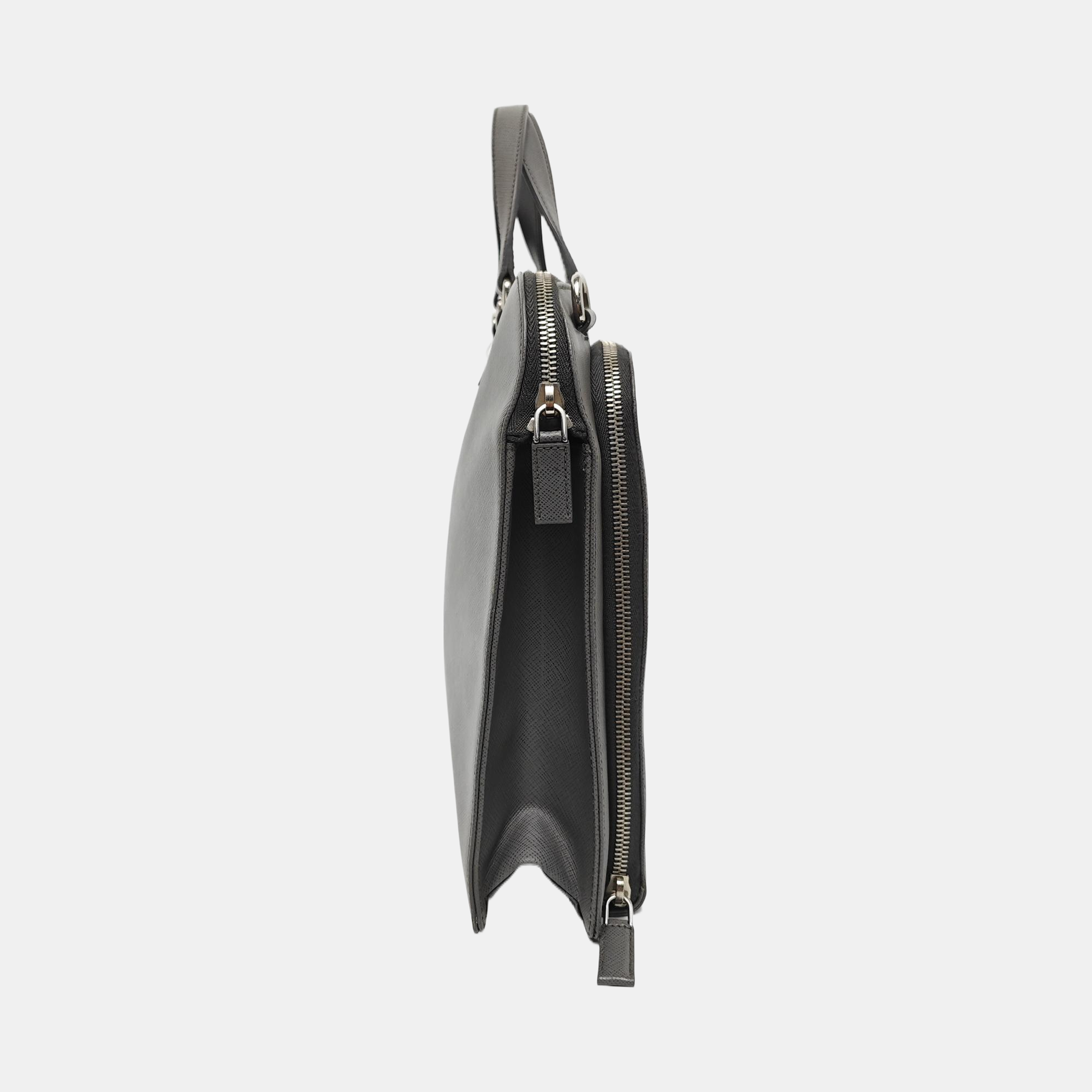 Saffiano Calfskin Crossbody Bag Gray