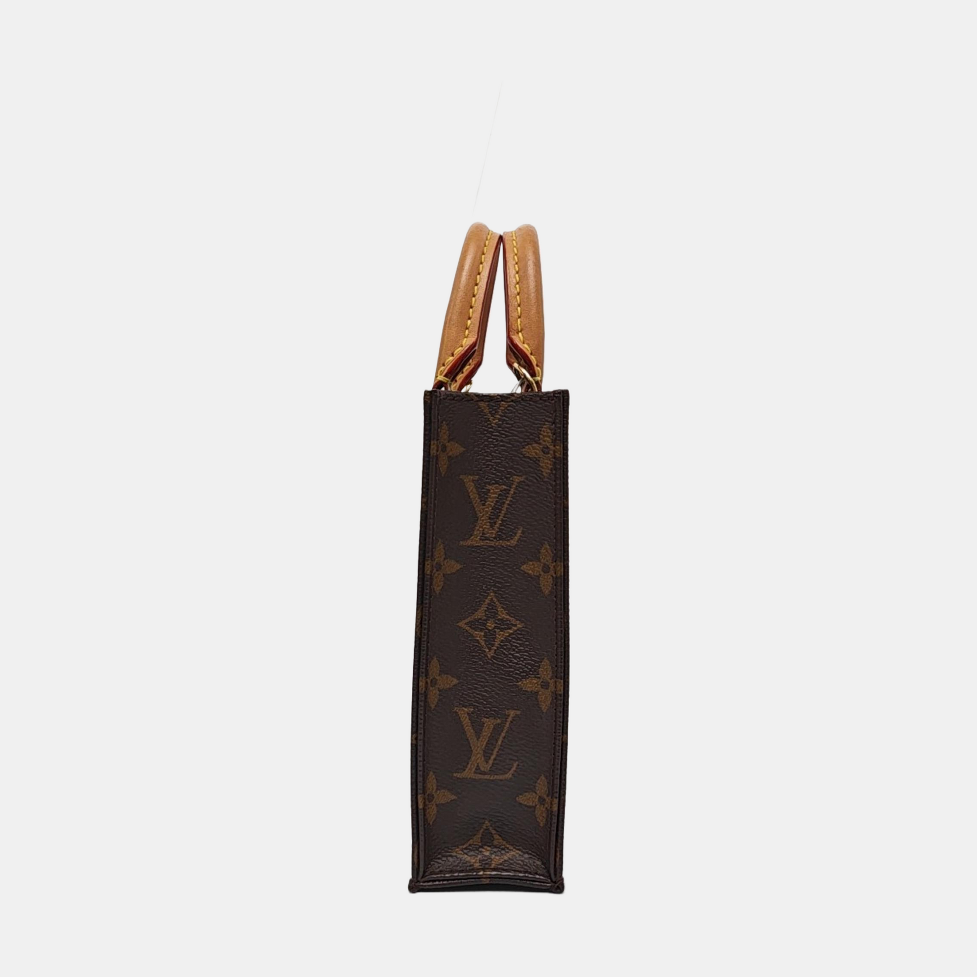 SAC PLAT Mini Monogram Coated Canvas Brown
