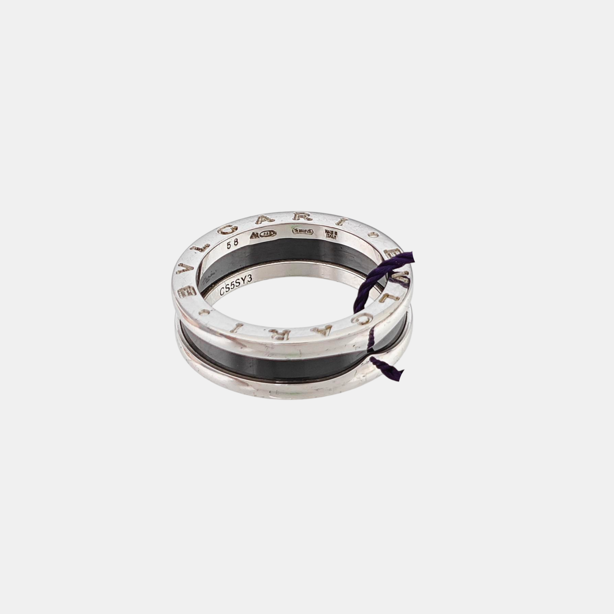 B.ZERO1 925 Sterling Silver Ring EU 55
