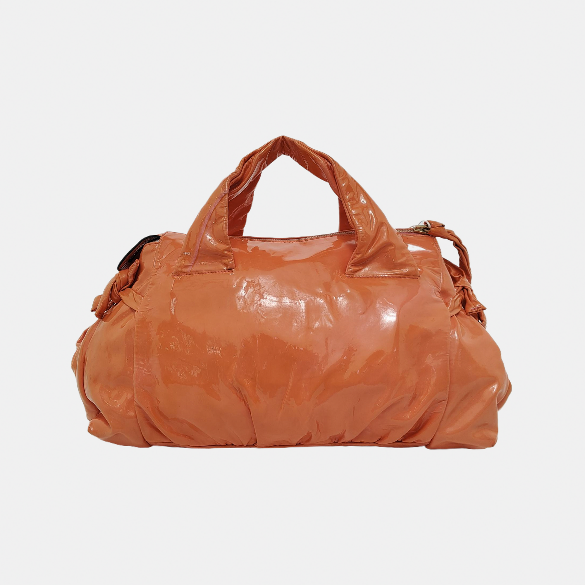 Calfskin Top Handle Bag Orange