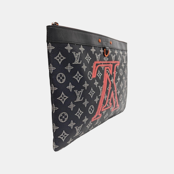 APOLLO GM Monogram Coated Canvas Blue