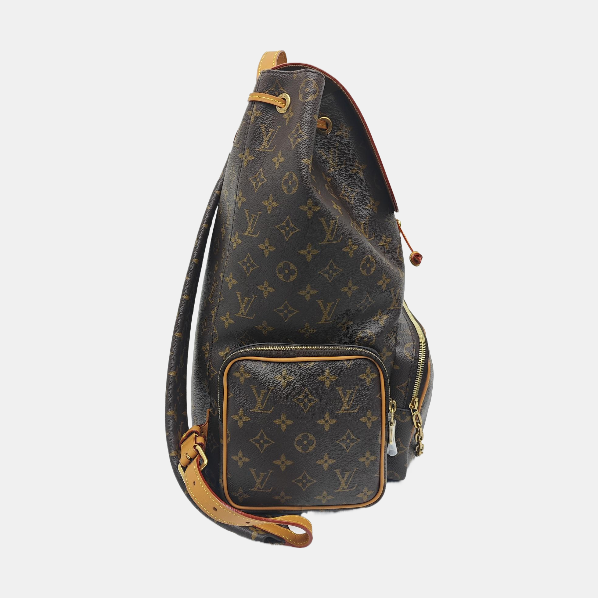 TRIO Monogram Coated Canvas Brown