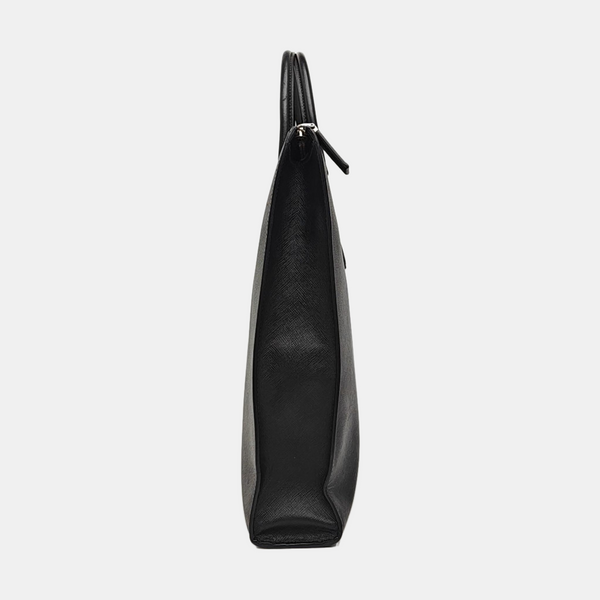 Saffiano Calfskin Top Handle Bag Black