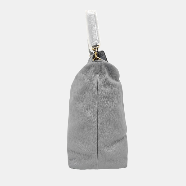 Calfskin Top Handle Bag Blue