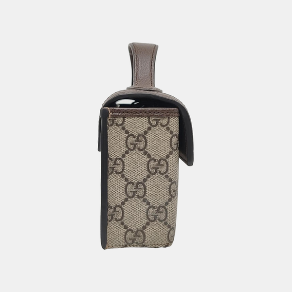 Ophidia Mini Monogram Coated Canvas Beige