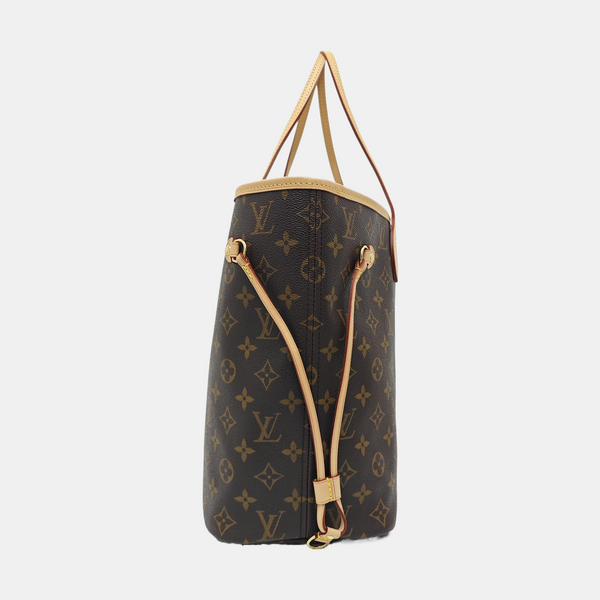 NEVERFULL MM Monogram Coated Canvas Brown