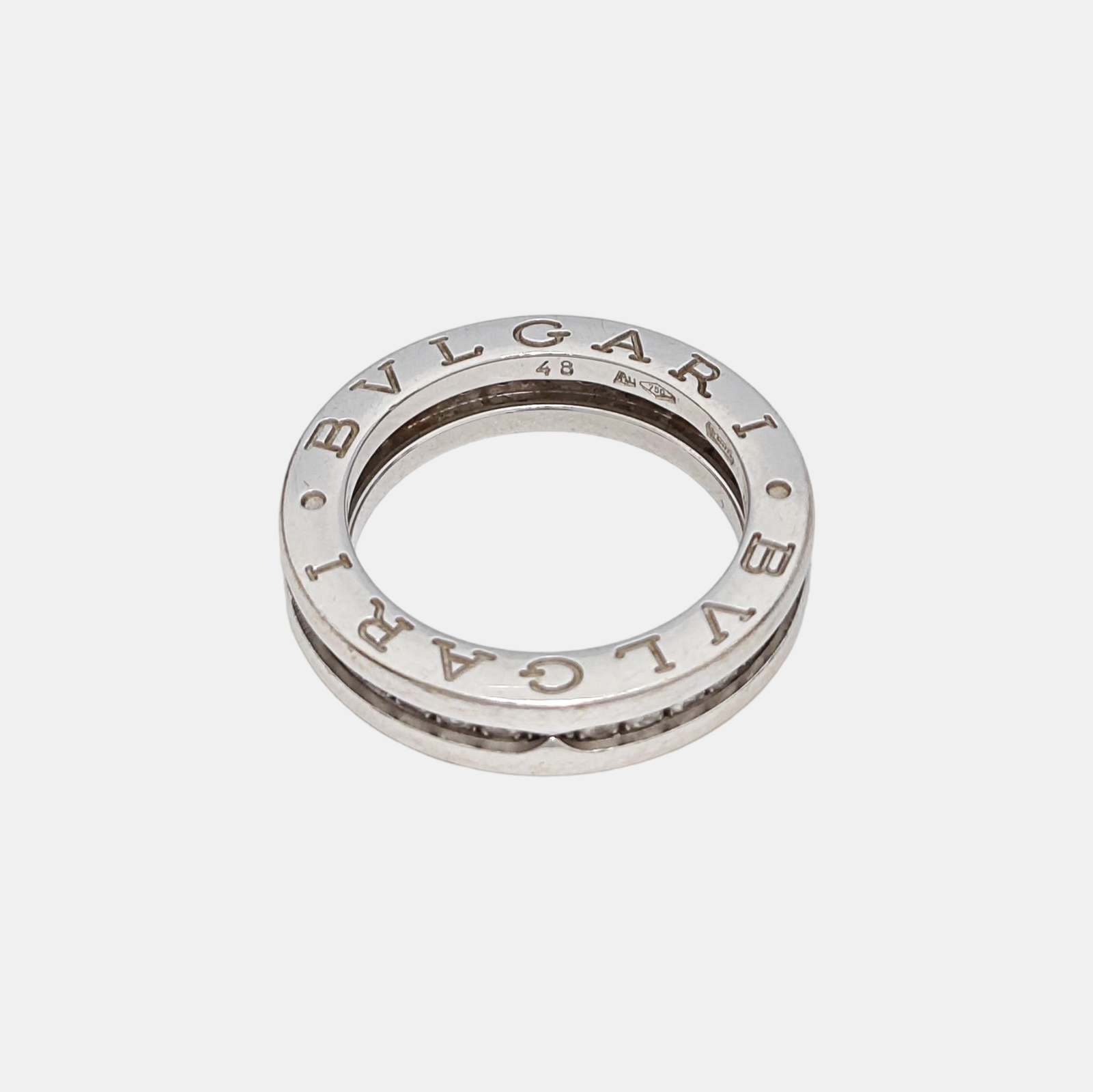 Anillo B.ZERO1 de oro blanco de 18k, plata, UE 48