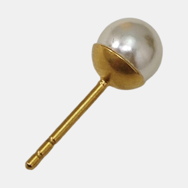 J'adior Metal Gold Stud Earrings