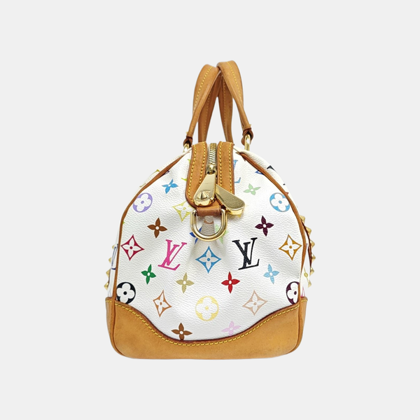 COURTNEY MM Monogram Coated Canvas White