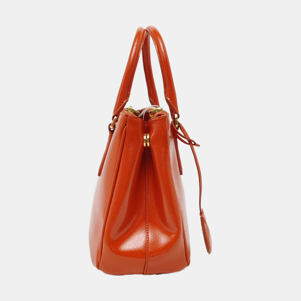 Authenticated pre-owned  Galleria Small Saffiano Calfskin Orange - Tote Bag at Looply