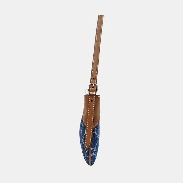 GG Emblem Small Monogram Denim Blue