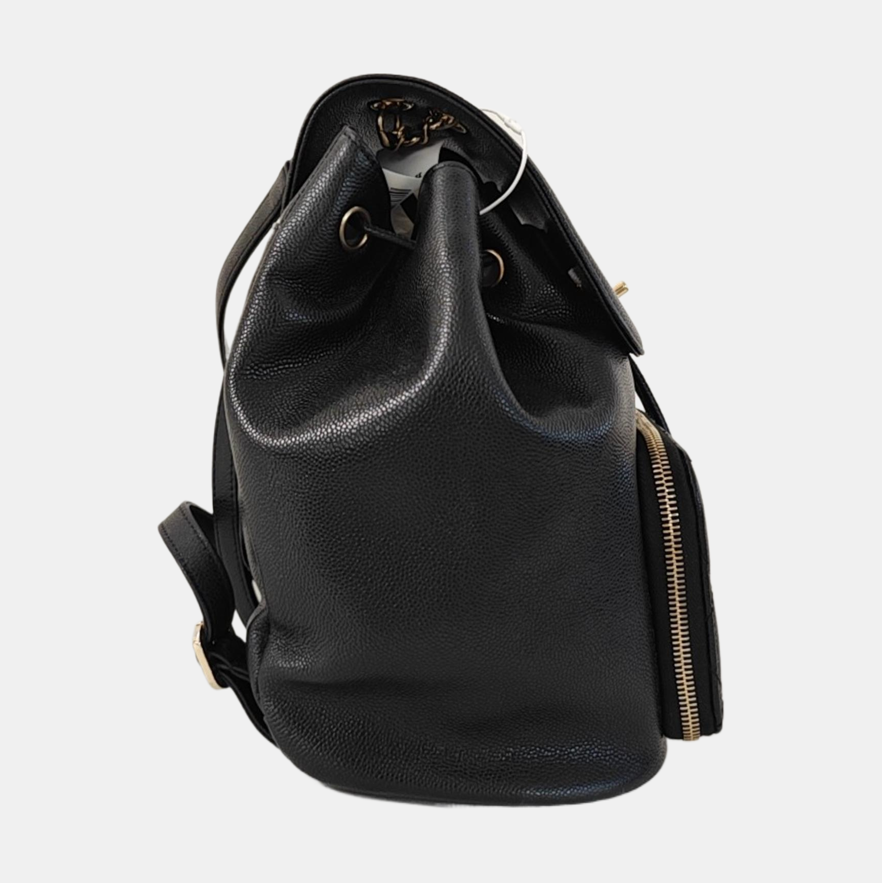 BUSINESS AFFINITY Medium Quilted Grained Calfskin Black