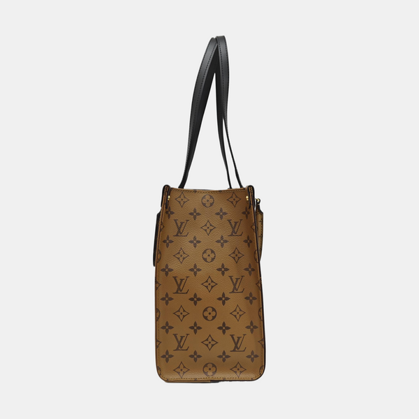 ONTHEGO MM Monogram Coated Canvas Brown