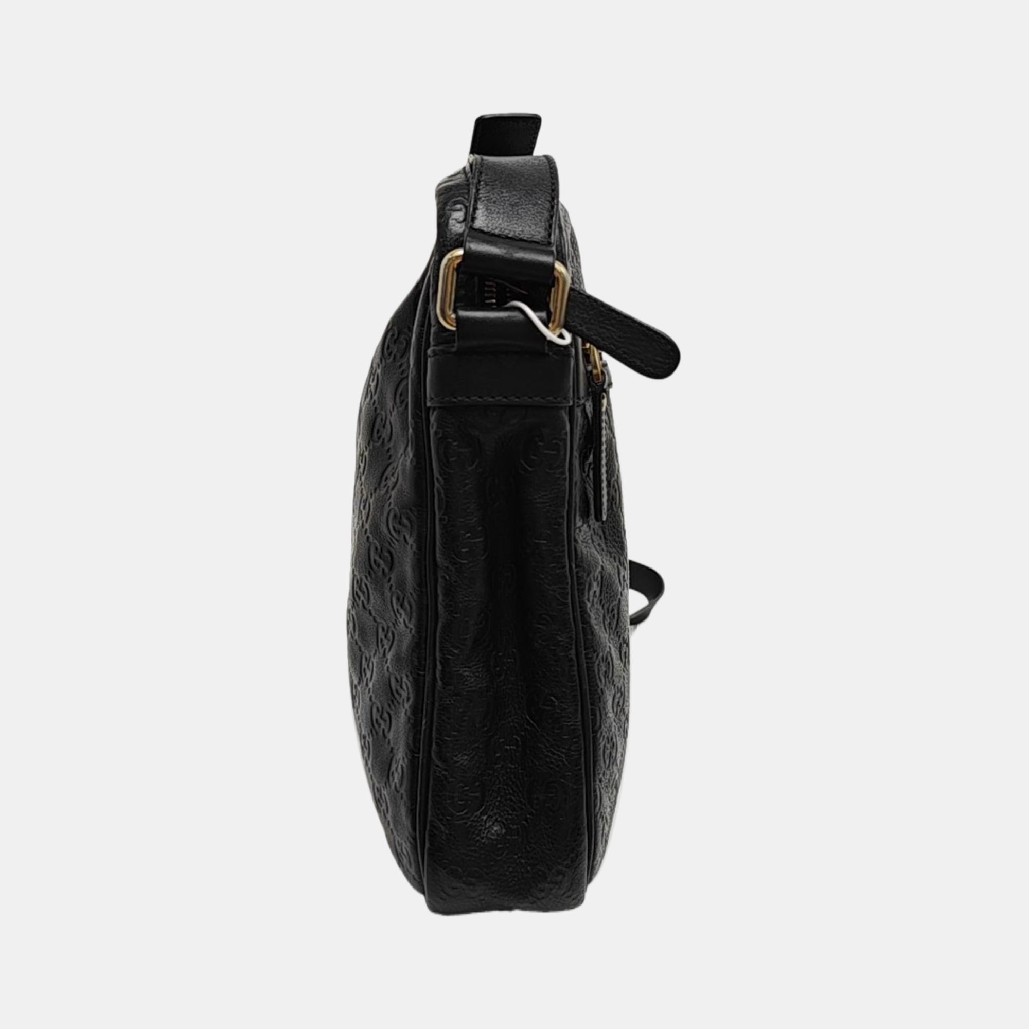 Monogram Calfskin Shoulder Bag Black