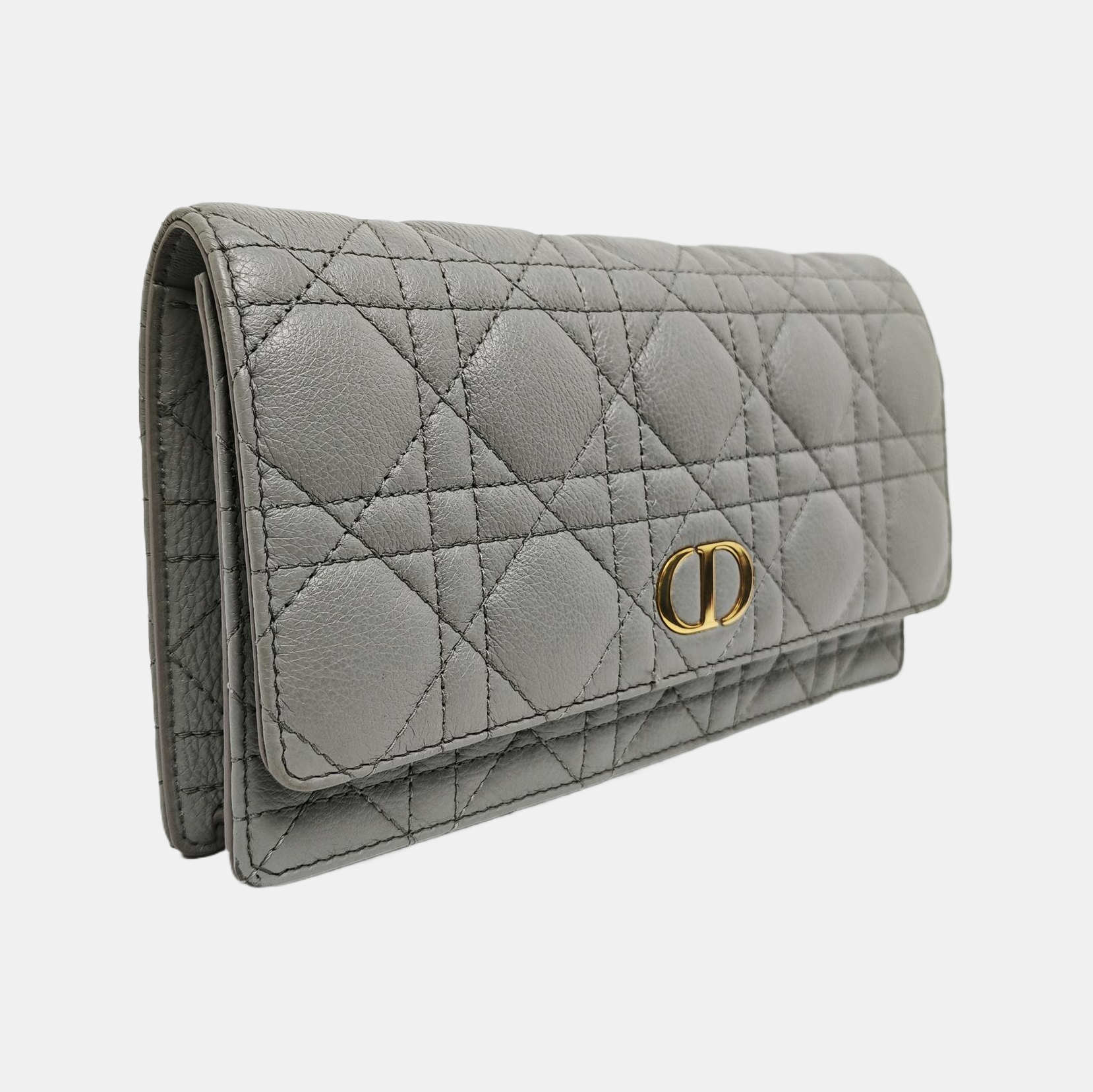 Dior Caro Small Cannage Calfskin Gray