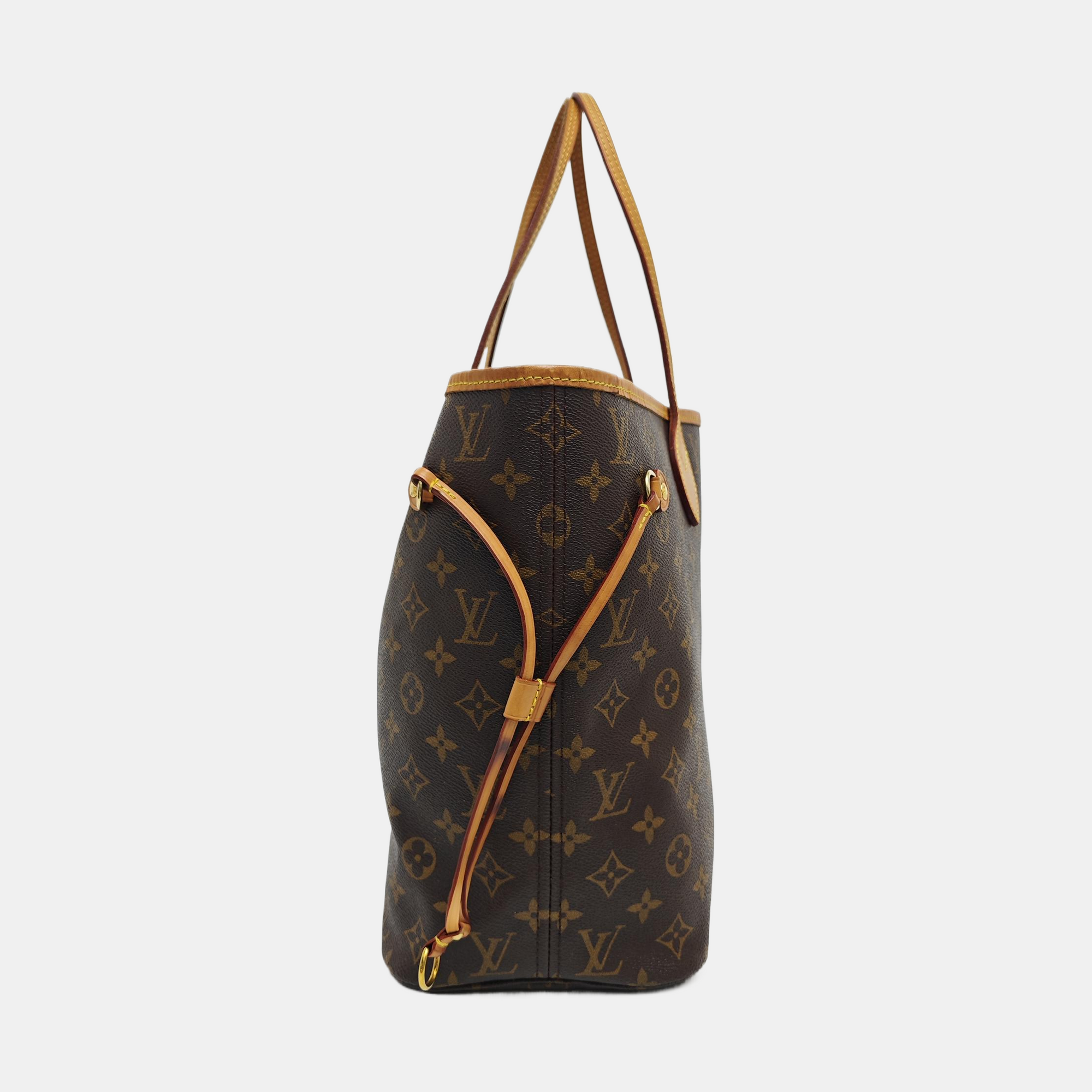 NEVERFULL MM Monogram Coated Canvas Brown