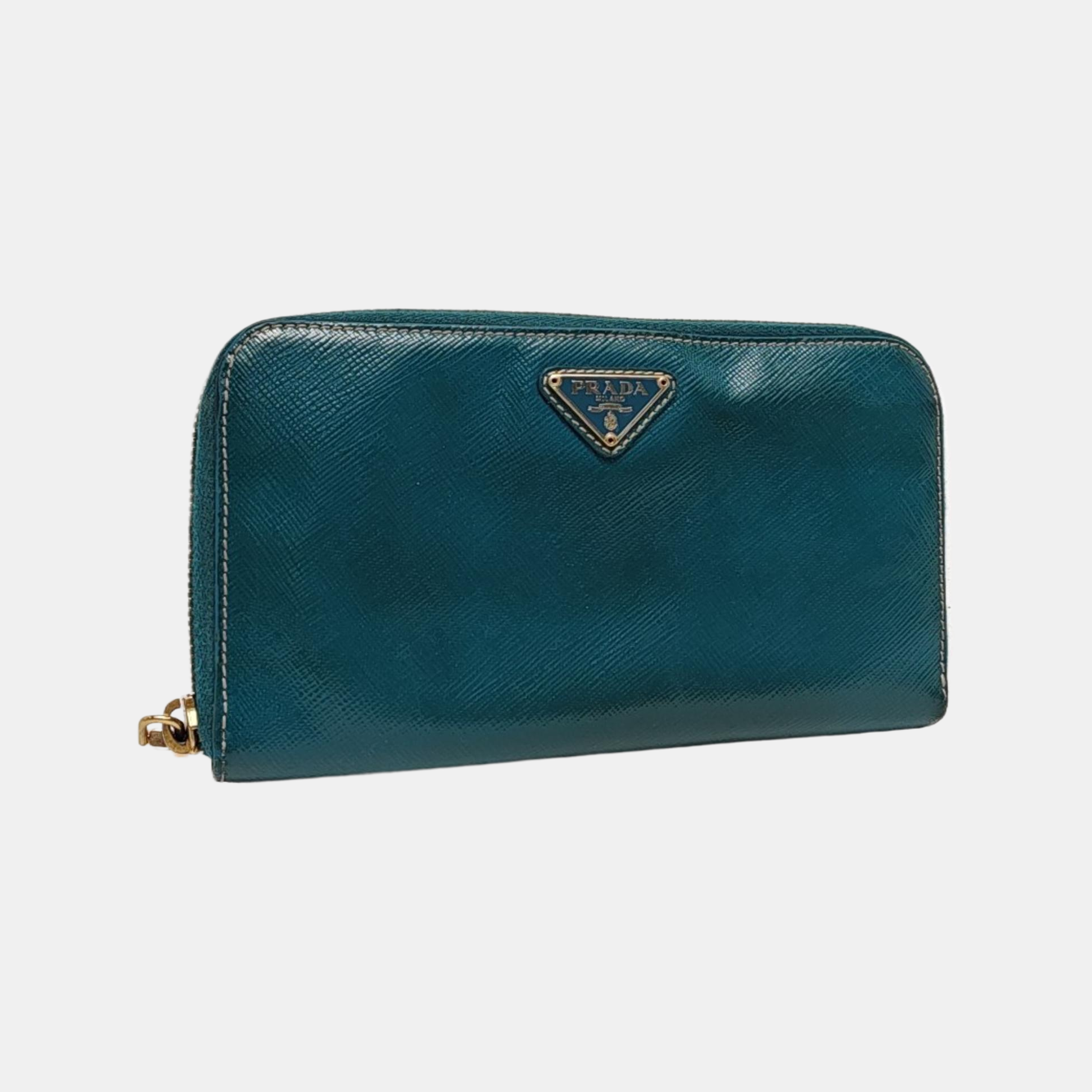 Zippy Wallet Saffiano Calfskin Blue Wallet