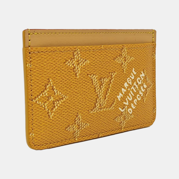 ENVELOPPE Coated Canvas Yellow Card Holder