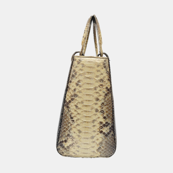Lady Dior Medium Python Brown