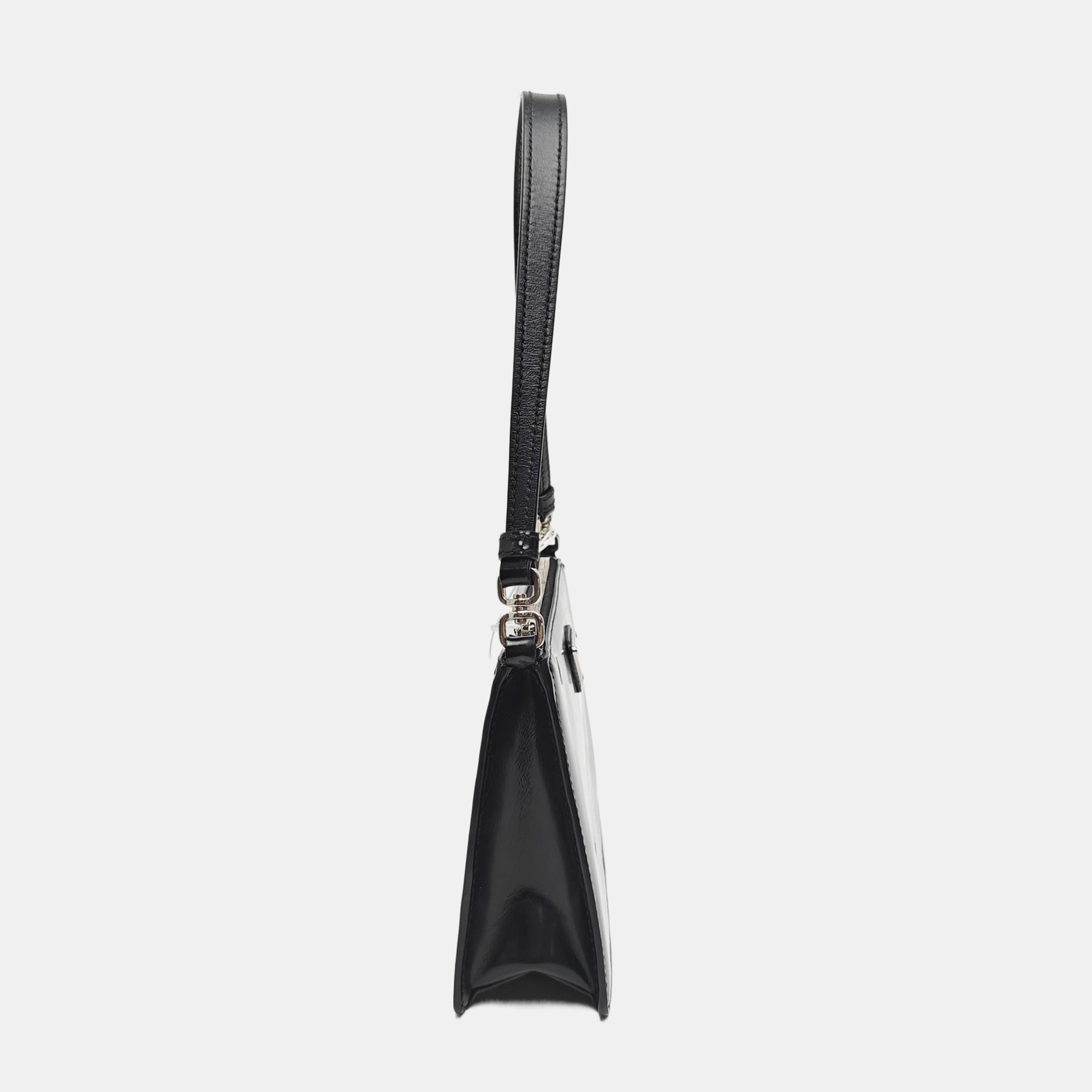 Calfskin Top Handle Bag Mini Black