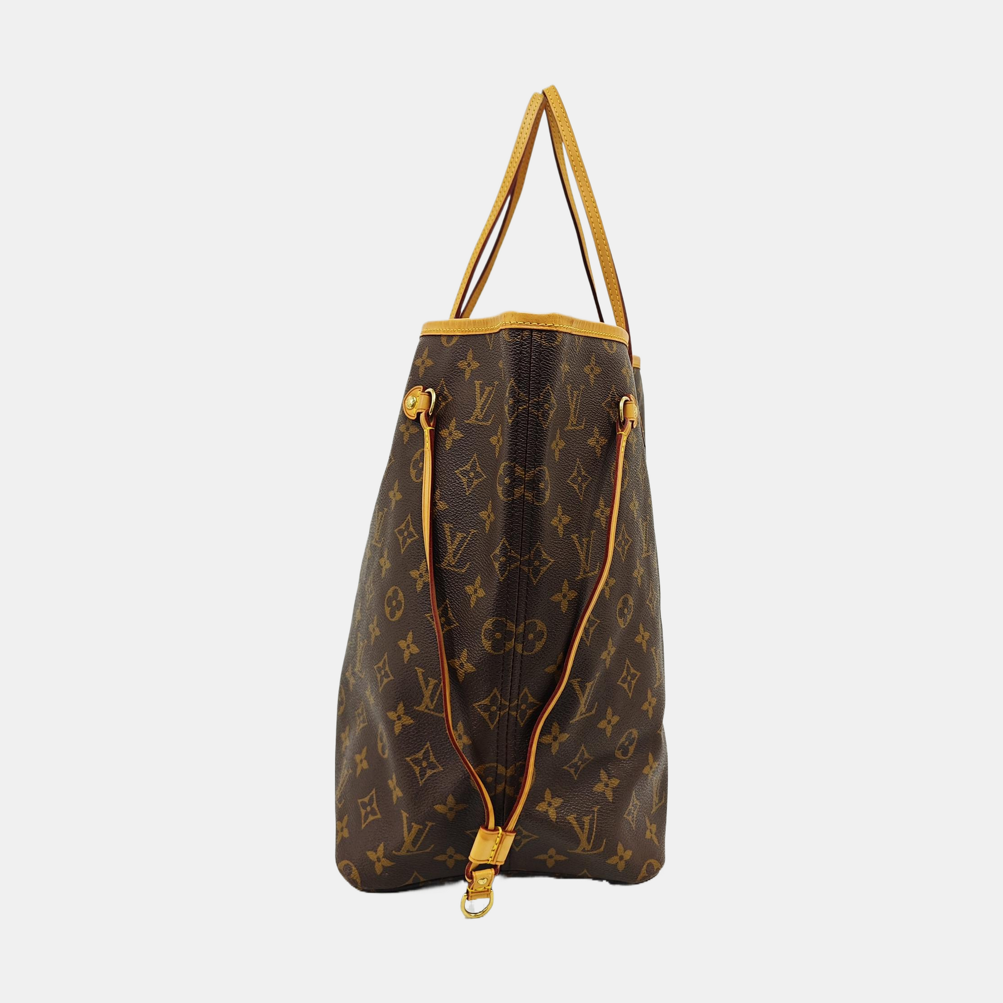 NEVERFULL Monogram Coated Canvas Brown