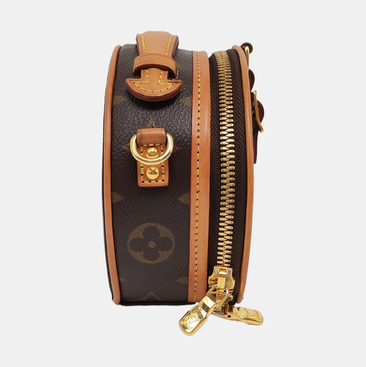 BOITE CHAPEAU Mini Monogram Coated Canvas Brown
