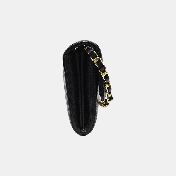 CLASSIC FLAP Mini Quilted Calfskin Black Wallet