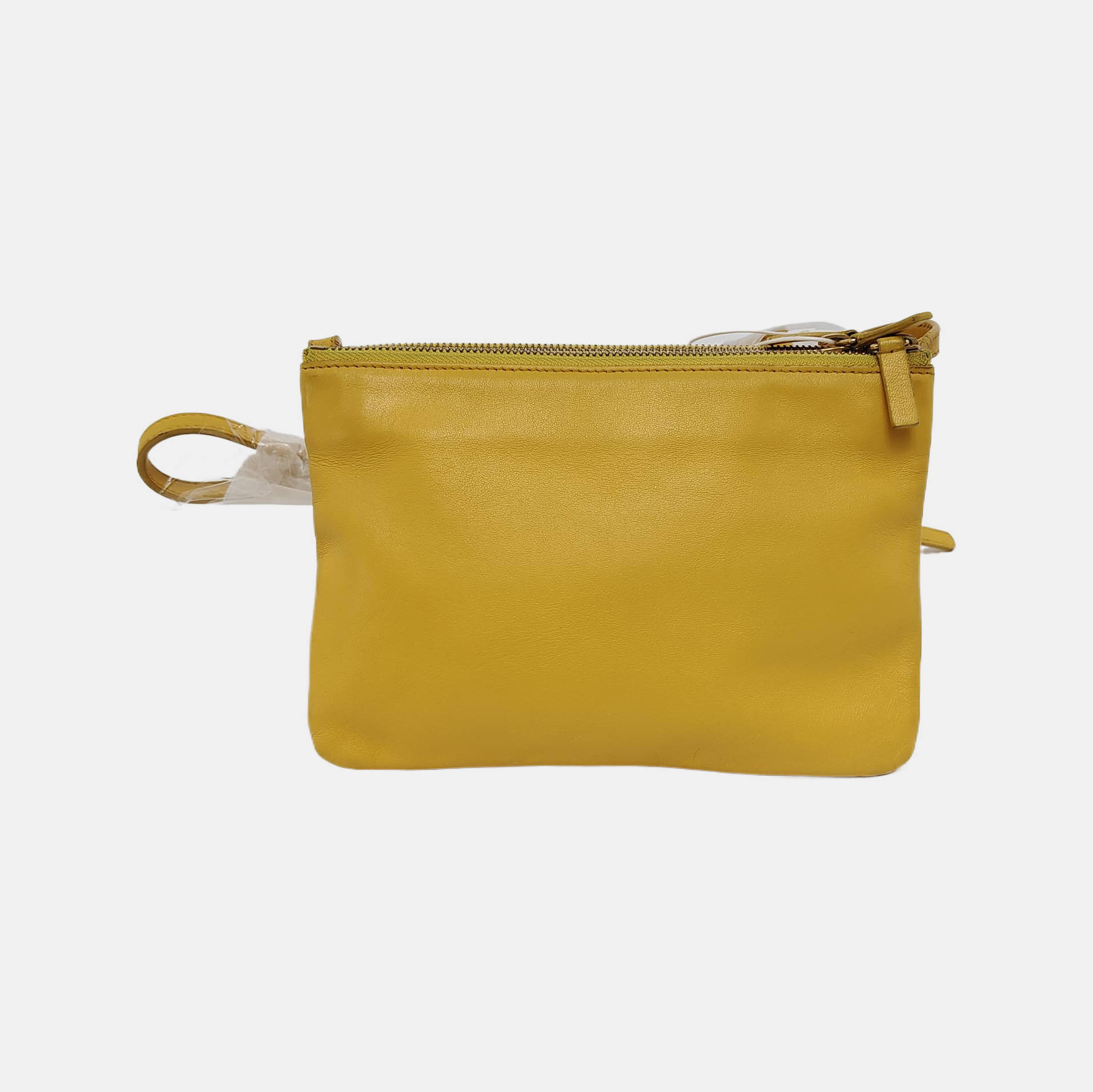 Authenticated pre-owned  TRIO Small Calfskin Yellow - Crossbody Bag at Looply