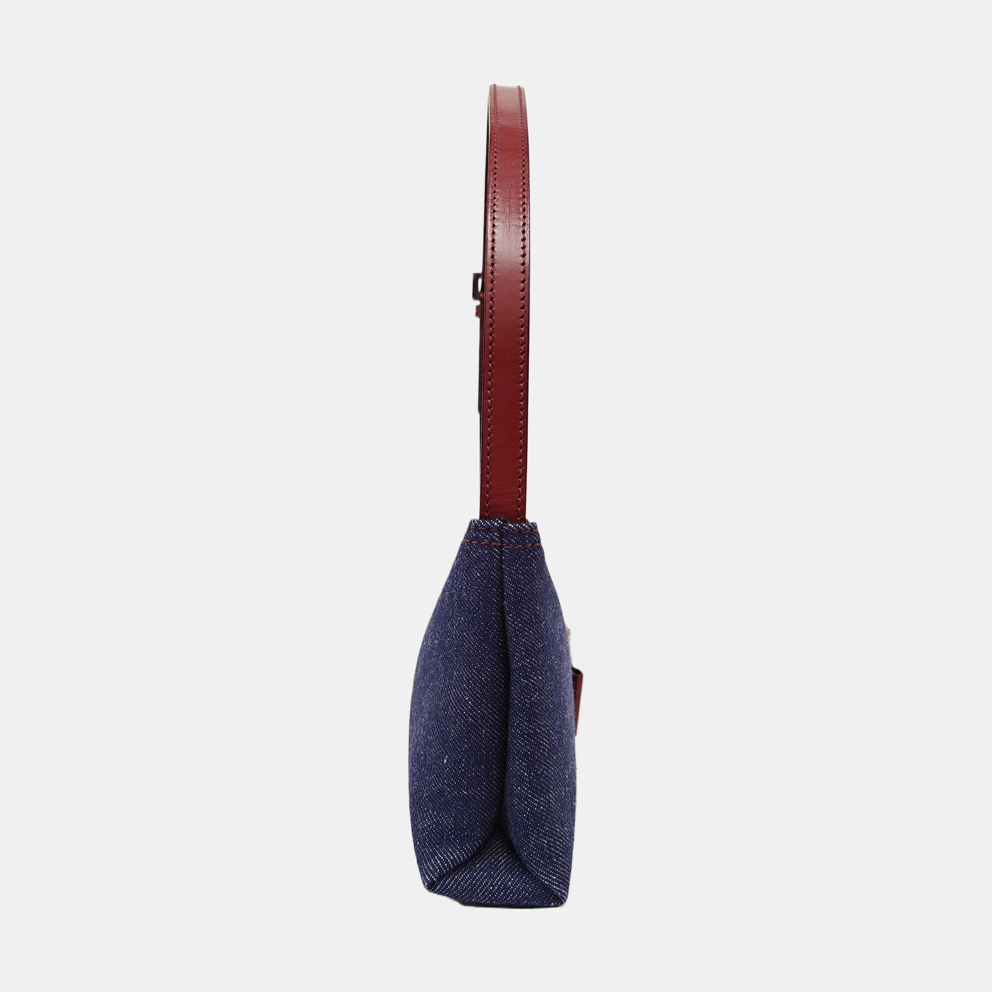 Denim Top Handle Bag Blue