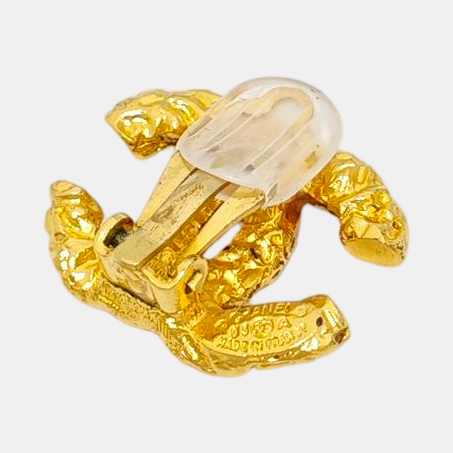 Metal Gold Clip On Earrings