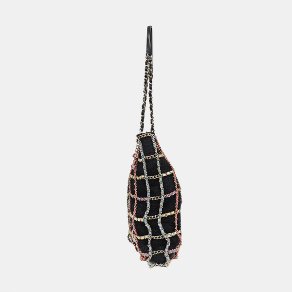 Fabric Top Handle Bag Black