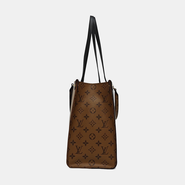 ONTHEGO MM Monogram Coated Canvas Brown