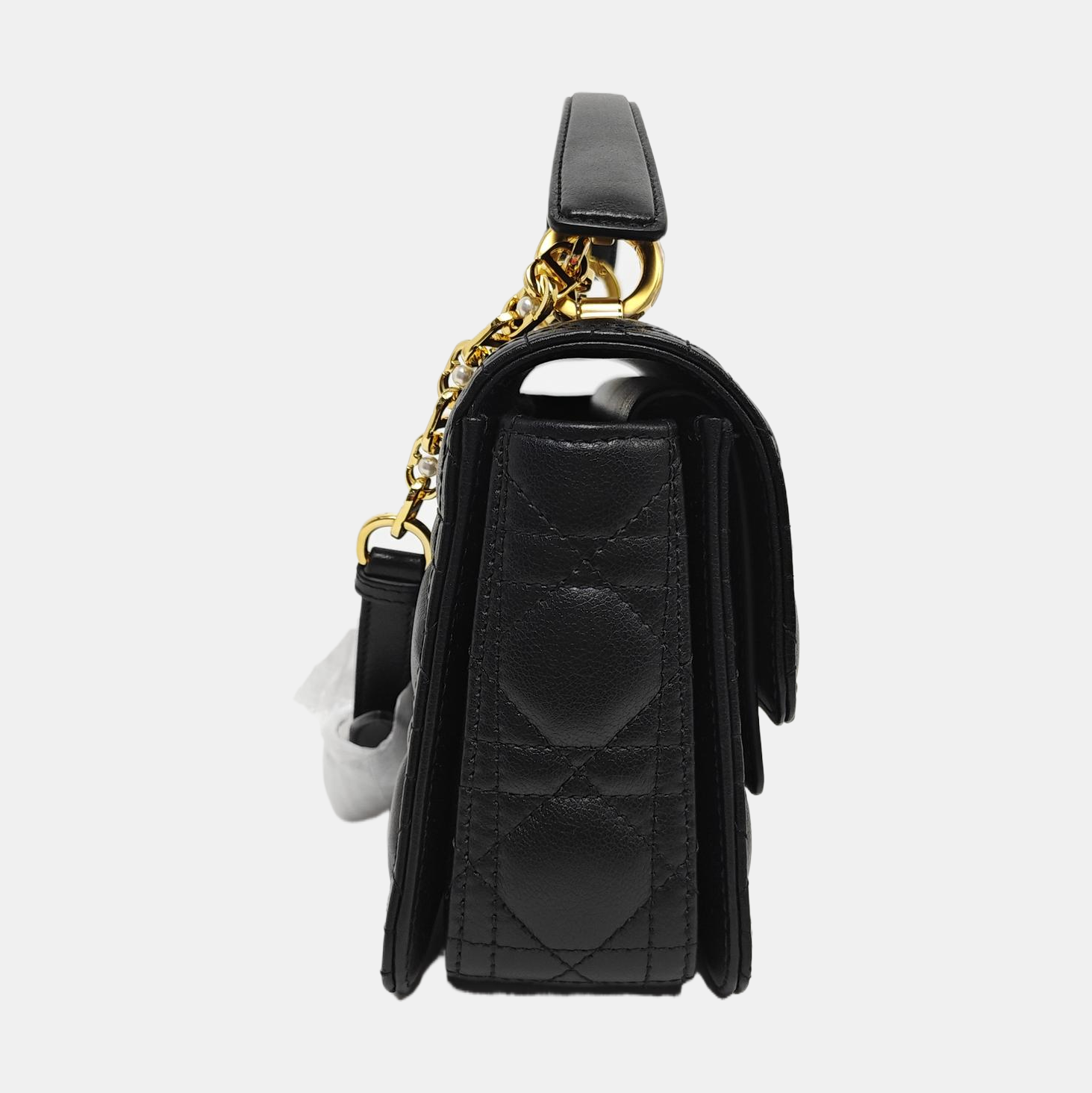 Cannage Lambskin Crossbody Bag Small Black