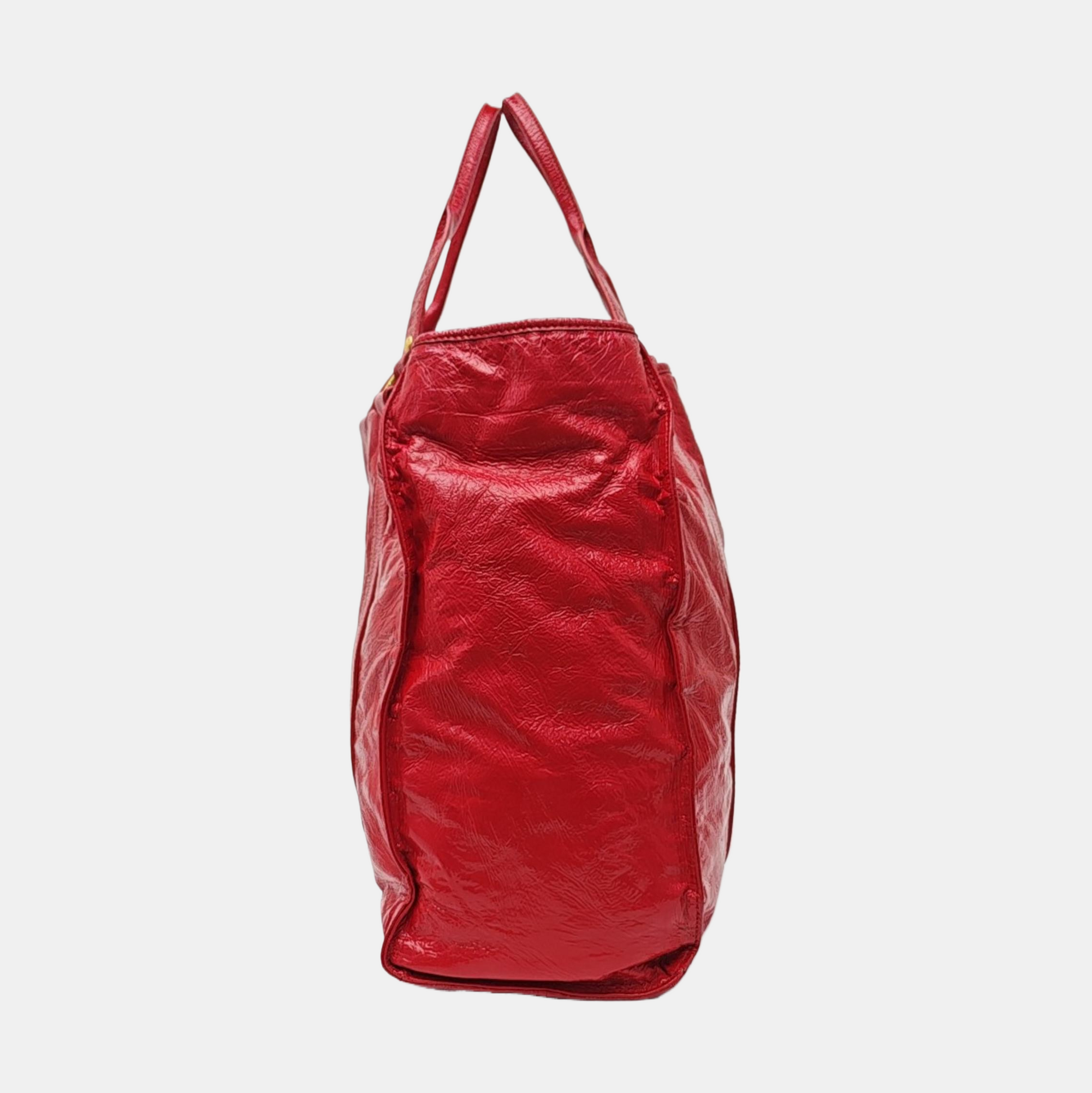 Calfskin Top Handle Bag Red
