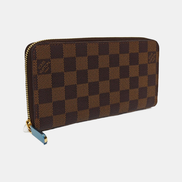 ZIPPY Damier Ebene Coated Canvas Brown Wallet