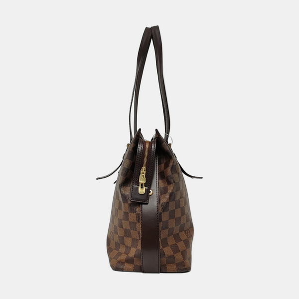 CHELSEA Damier Ebene Coated Canvas Brown
