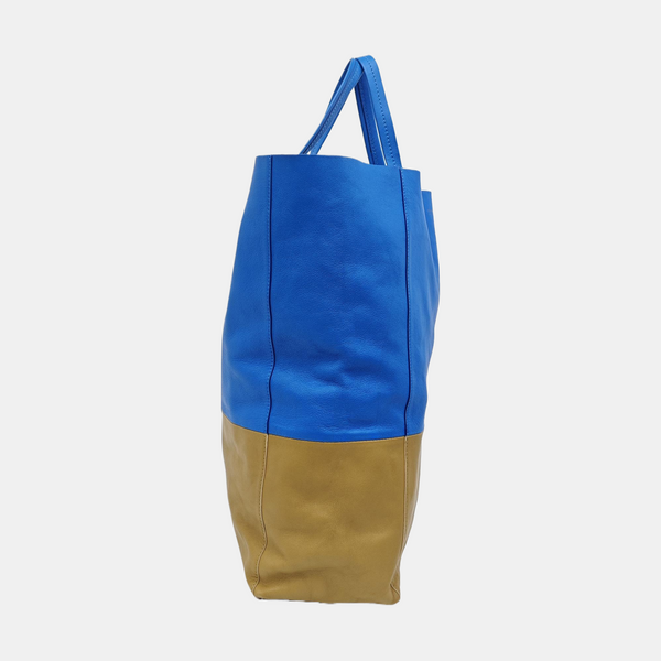 VERTICAL CABAS Medium Calfskin Blue