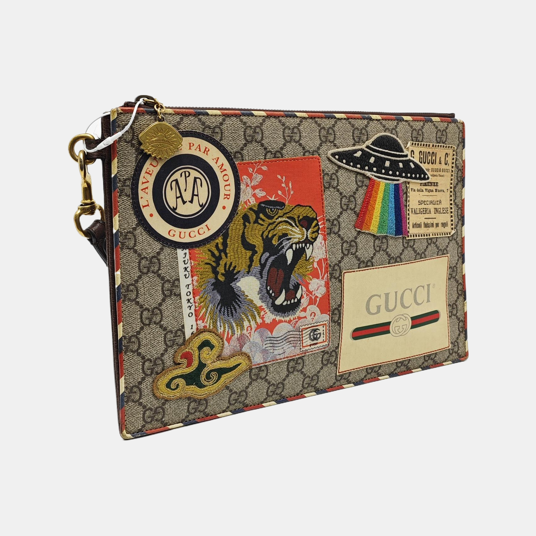 Courrier Monogram Coated Canvas Beige