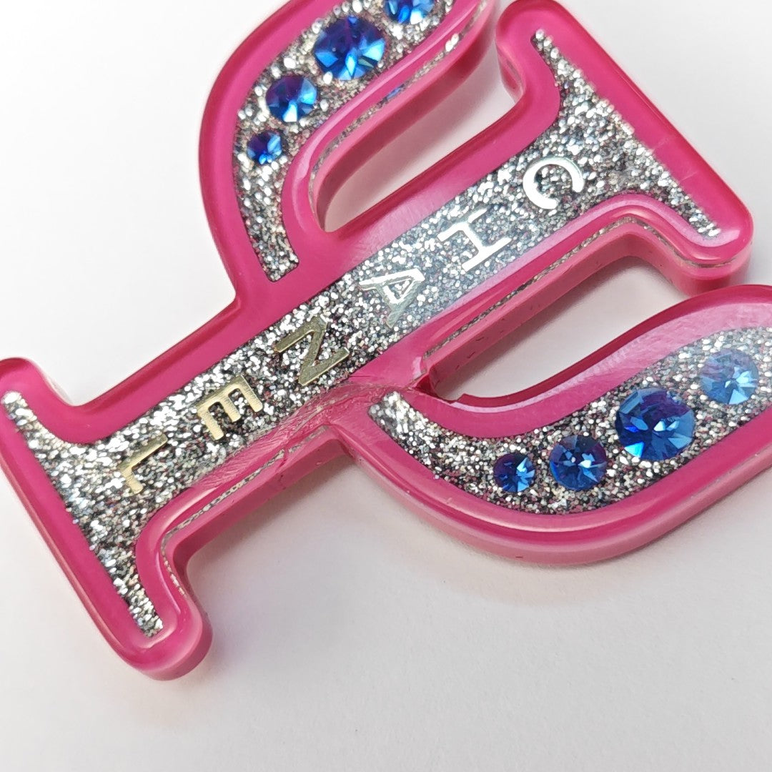 Synthetic Material Red Brooch