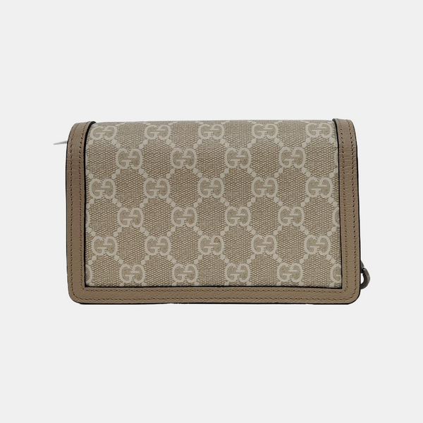 Dionysus Super Mini Monogram Coated Canvas Beige