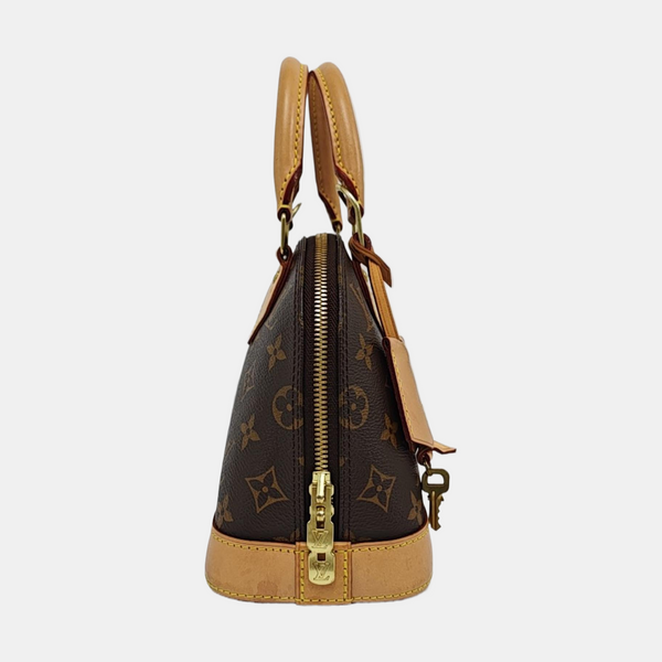 ALMA BB Monogram Coated Canvas Brown