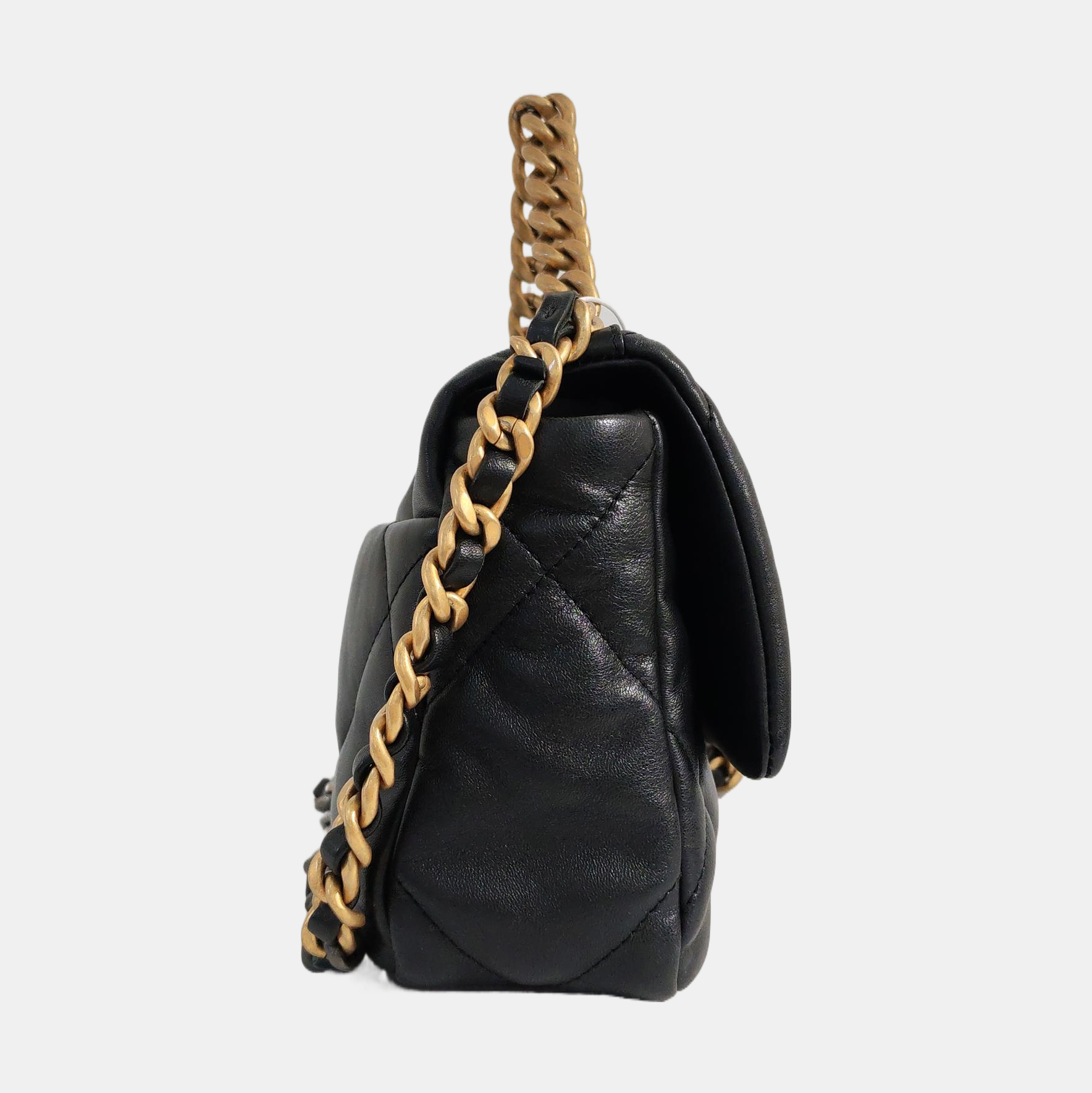 CHANEL 19 Small Quilted Lambskin Black