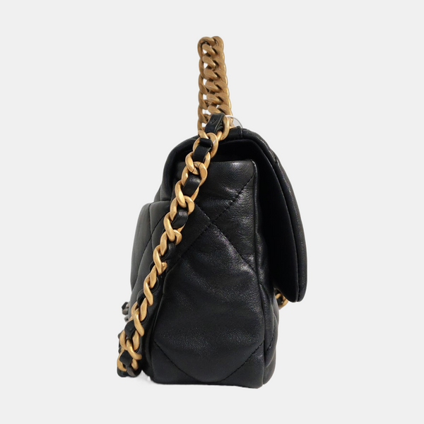 CHANEL 19 Small Quilted Lambskin Black
