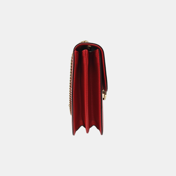 Interlocking G Large Calfskin Red