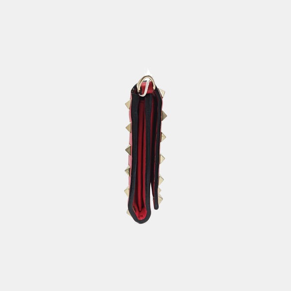 Rockstud Calfskin Red