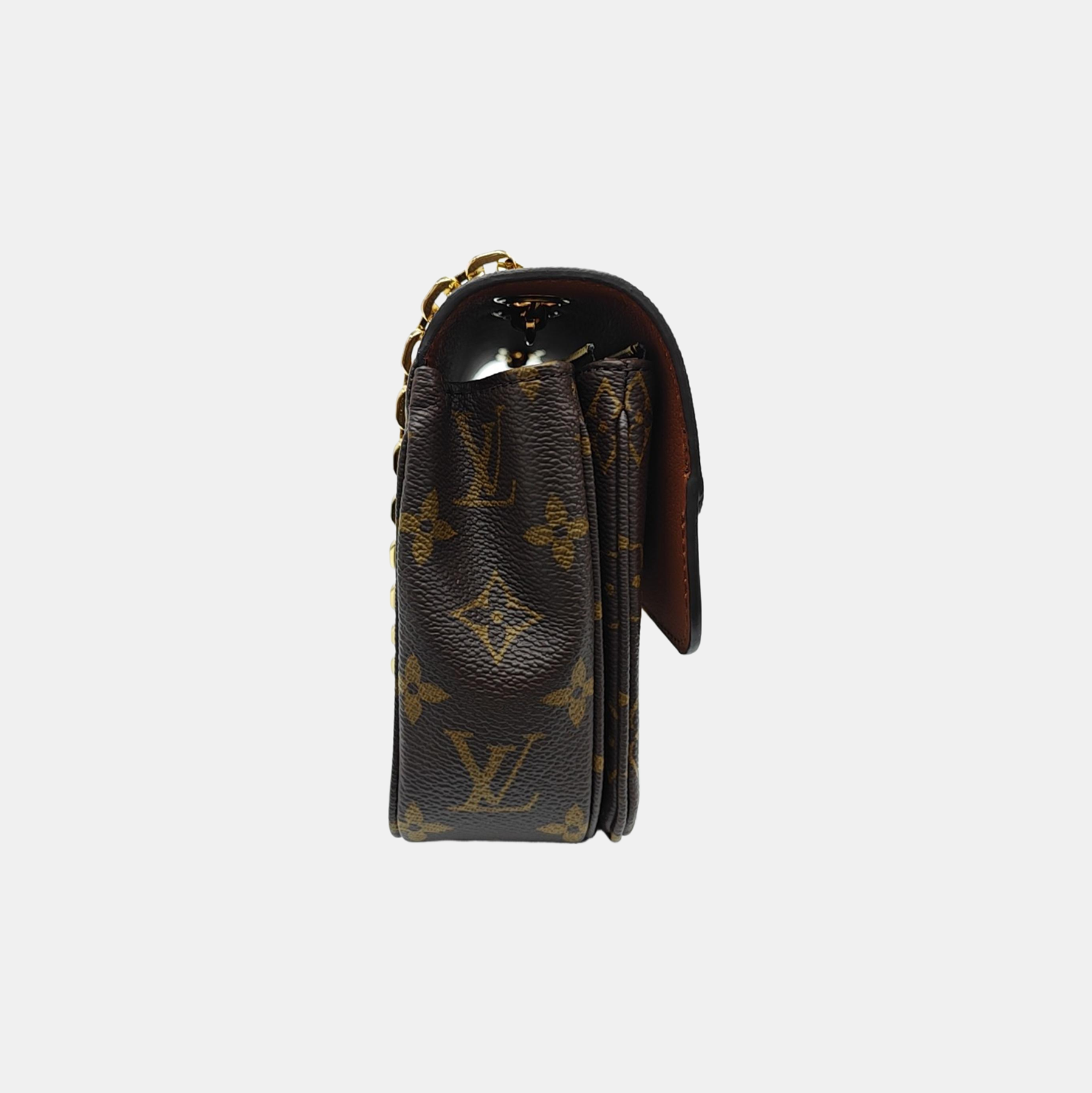 MARCEAU Monogram Coated Canvas Brown