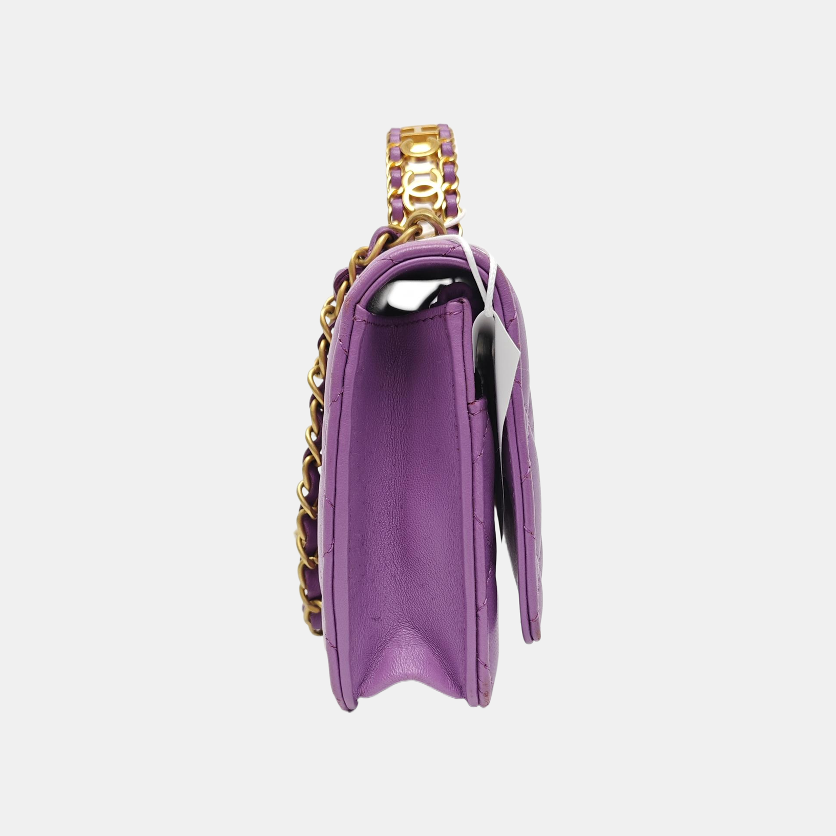 KELLY Quilted Calfskin Purple